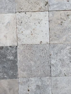 pave travertin silver