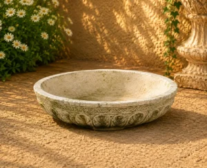vasque de fontaine avec sirène blanc n°1103