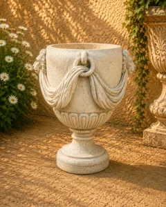 vase tête de lion blanc n° 1143