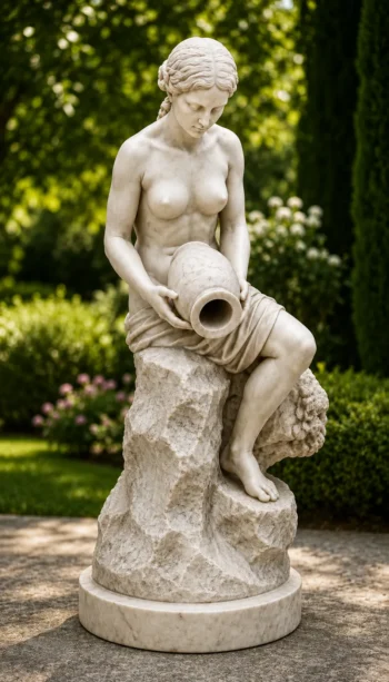 femme assise avec cruche blanc n° 341