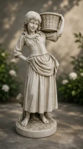 fillette avec panier a l'épaule blanc n° 404