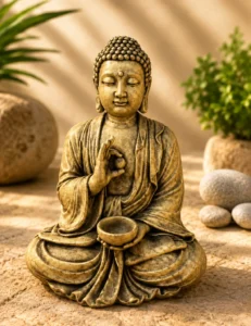 Statue bouddha grand noir doré n° 540