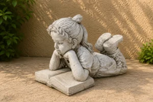 fillette en train de lire blanc n° 543