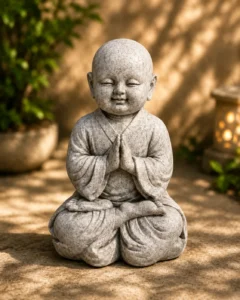 enfant bouddha en train de prier blanc n° 561