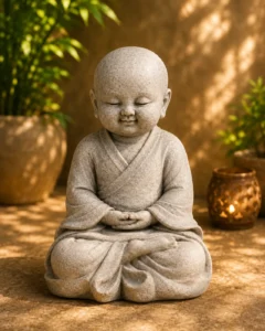enfant bouddha assis blanc n° 562