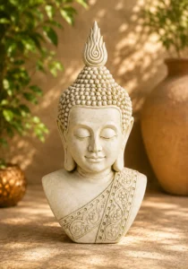 tête de bouddha a crête vieilli n° 635