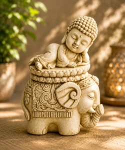 bouddha couché sur éléphant blanc n° 639