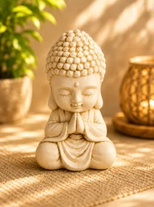 bouddha priant assis en tailleur vieilli n° 641