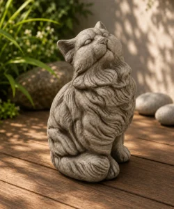 Statue chat grand noir n° 733