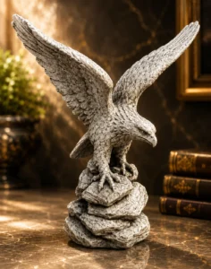 Statue aigle ailes ouvertes mini vieilli n° 763