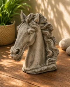 Statue tete de cheval noir n° 787