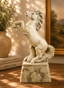 cheval grand avec vase blanc n° 802