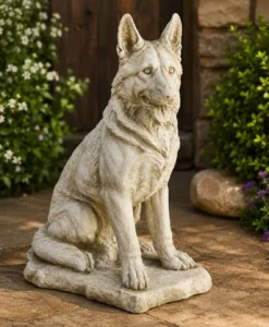 Statue berger allemand vieilli n° 858