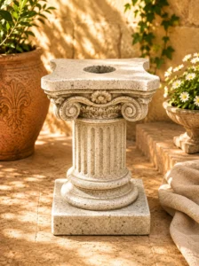 colonne pierre piquetée blanc n° 936