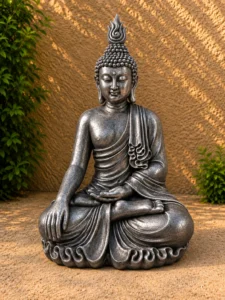 Statue bouddha noir argent n° 567
