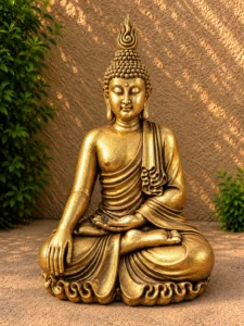 Statue bouddha or noir n° 567
